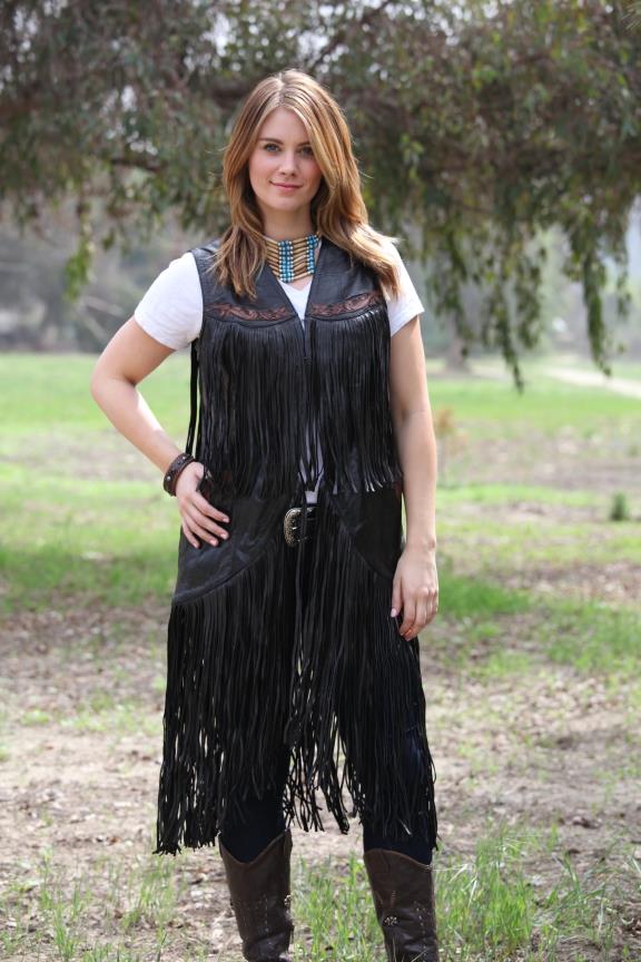 Ciquala Long Vest with extended fringe (image for) Ciquala Long Vest with extended fringe
